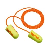 UltraFit Silicone Corded Earplugs, 3M, 340-3002, Regular, Red Cord, 24dB, Orange, 80PR/BX, 4BX/CA